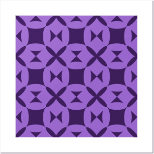 Purple Indiana Patchwork Pattern Posters and Art